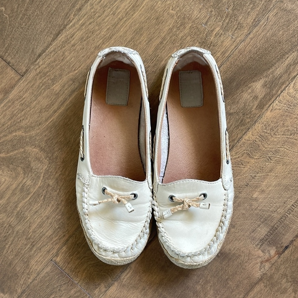 UGG Women's Cream Leather Loafers
